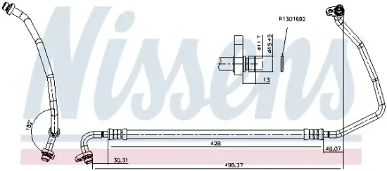 Hochdruckleitung, Klimaanlage NISSENS 841505 Bild Hochdruckleitung, Klimaanlage NISSENS 841505