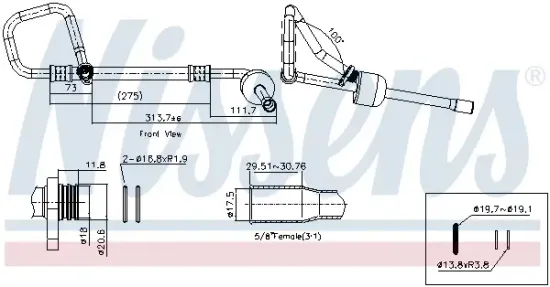 Niederdruckleitung, Klimaanlage NISSENS 841512 Bild Niederdruckleitung, Klimaanlage NISSENS 841512