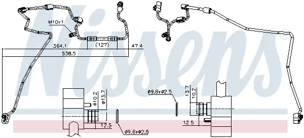 Hochdruckleitung, Klimaanlage NISSENS 841819