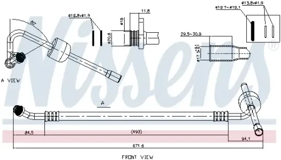 Niederdruckleitung, Klimaanlage NISSENS 842466 Bild Niederdruckleitung, Klimaanlage NISSENS 842466