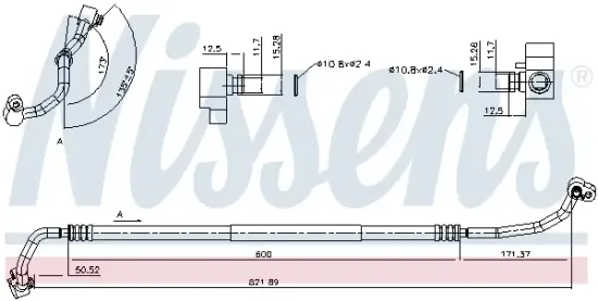 Hochdruckleitung, Klimaanlage NISSENS 842885 Bild Hochdruckleitung, Klimaanlage NISSENS 842885