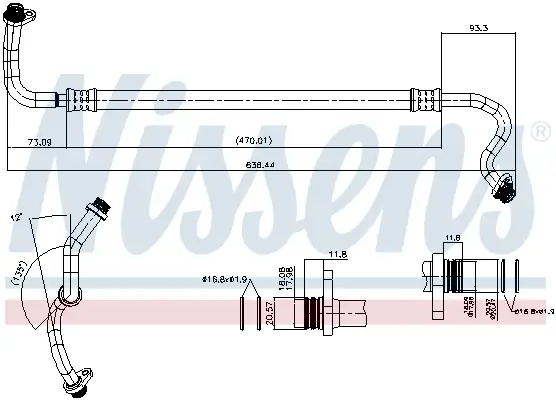 Niederdruckleitung, Klimaanlage NISSENS 843136
