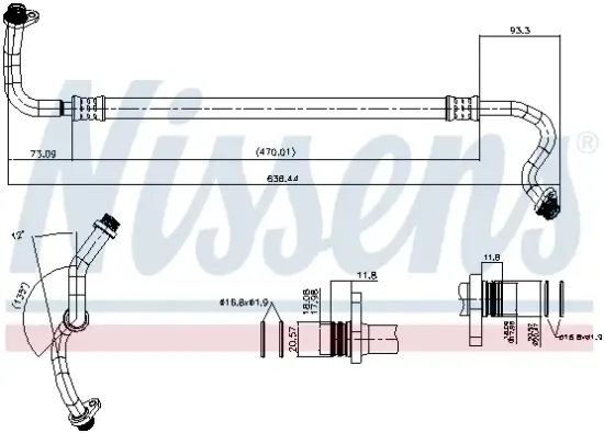 Niederdruckleitung, Klimaanlage NISSENS 843136 Bild Niederdruckleitung, Klimaanlage NISSENS 843136