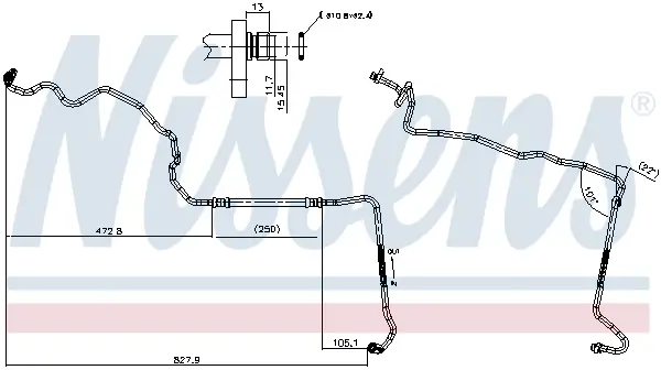 Hochdruckleitung, Klimaanlage NISSENS 843389