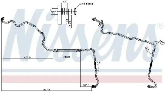 Hochdruckleitung, Klimaanlage NISSENS 843389 Bild Hochdruckleitung, Klimaanlage NISSENS 843389