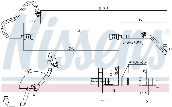 Hochdruckleitung, Klimaanlage NISSENS 844072