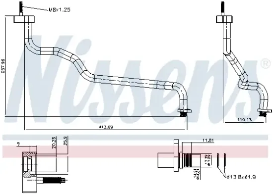 Niederdruckleitung, Klimaanlage NISSENS 845369 Bild Niederdruckleitung, Klimaanlage NISSENS 845369