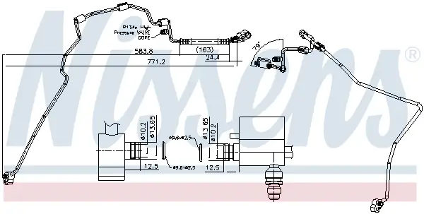 Hochdruckleitung, Klimaanlage NISSENS 846085