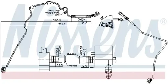 Hochdruckleitung, Klimaanlage NISSENS 846085 Bild Hochdruckleitung, Klimaanlage NISSENS 846085