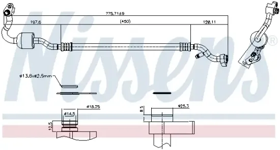 Niederdruckleitung, Klimaanlage NISSENS 846901 Bild Niederdruckleitung, Klimaanlage NISSENS 846901