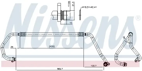 Niederdruckleitung, Klimaanlage NISSENS 847575 Bild Niederdruckleitung, Klimaanlage NISSENS 847575
