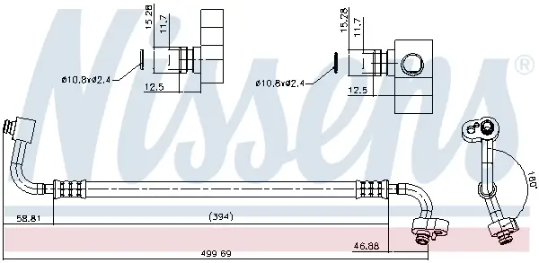 Hochdruckleitung, Klimaanlage NISSENS 847648