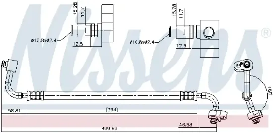 Hochdruckleitung, Klimaanlage NISSENS 847648 Bild Hochdruckleitung, Klimaanlage NISSENS 847648