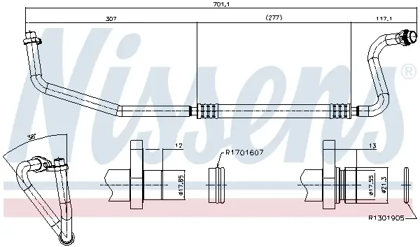 Niederdruckleitung, Klimaanlage NISSENS 849360