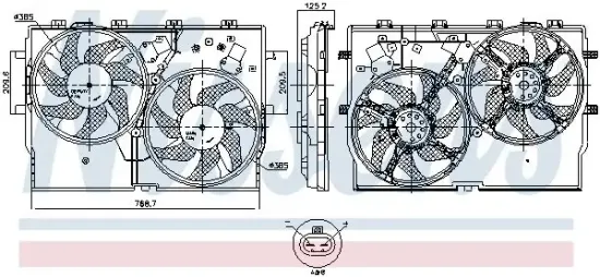 Lüfter, Motorkühlung 12 V NISSENS 850001 Bild Lüfter, Motorkühlung 12 V NISSENS 850001