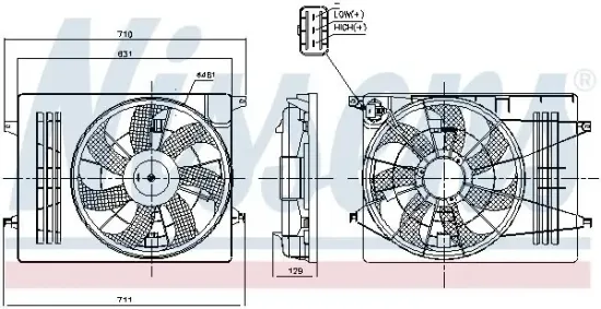 Lüfter, Motorkühlung 12 V NISSENS 850006 Bild Lüfter, Motorkühlung 12 V NISSENS 850006