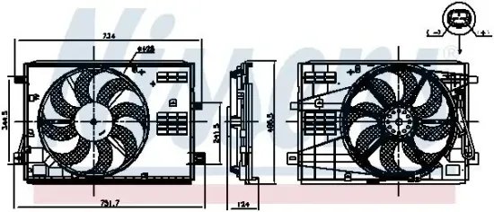 Lüfter, Motorkühlung 12 V NISSENS 850007 Bild Lüfter, Motorkühlung 12 V NISSENS 850007