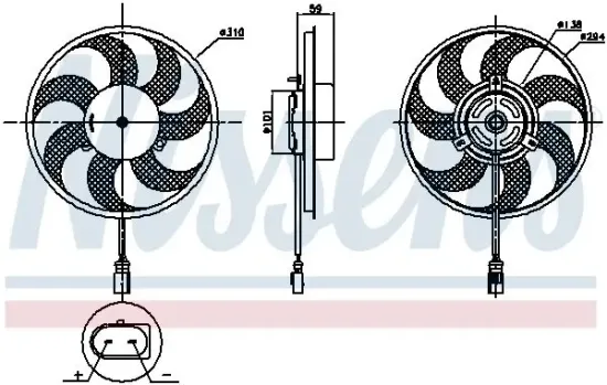 Lüfter, Motorkühlung 12 V NISSENS 850030 Bild Lüfter, Motorkühlung 12 V NISSENS 850030