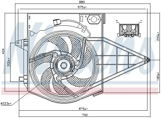Lüfter, Motorkühlung 12 V NISSENS 85003 Bild Lüfter, Motorkühlung 12 V NISSENS 85003