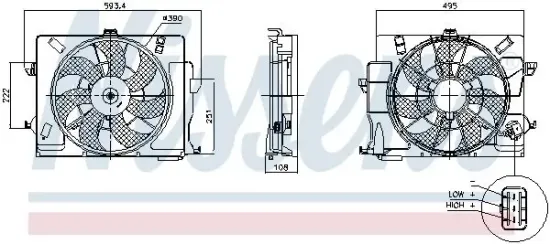 Lüfter, Motorkühlung 12 V NISSENS 850049 Bild Lüfter, Motorkühlung 12 V NISSENS 850049