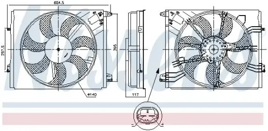 Lüfter, Motorkühlung 12 V NISSENS 850050 Bild Lüfter, Motorkühlung 12 V NISSENS 850050