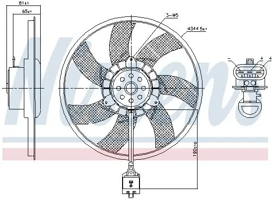 Lüfter, Motorkühlung 12 V NISSENS 850061 Bild Lüfter, Motorkühlung 12 V NISSENS 850061