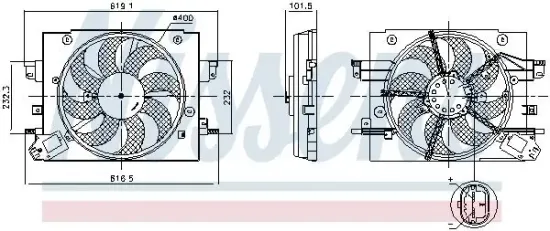 Lüfter, Motorkühlung 12 V NISSENS 850064 Bild Lüfter, Motorkühlung 12 V NISSENS 850064