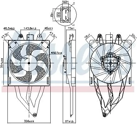 Lüfter, Motorkühlung 12 V NISSENS 850066 Bild Lüfter, Motorkühlung 12 V NISSENS 850066