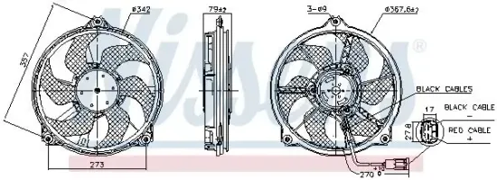 Lüfter, Motorkühlung 12 V NISSENS 850073 Bild Lüfter, Motorkühlung 12 V NISSENS 850073