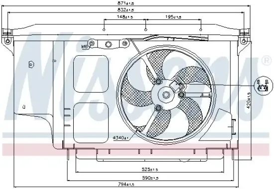 Lüfter, Motorkühlung 12 V NISSENS 85007 Bild Lüfter, Motorkühlung 12 V NISSENS 85007