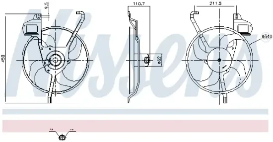 Lüfter, Motorkühlung 12 V NISSENS 850083 Bild Lüfter, Motorkühlung 12 V NISSENS 850083