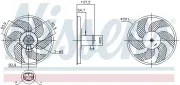 Lüfter, Motorkühlung 12 V NISSENS 850084