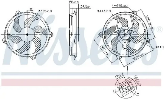 Lüfter, Motorkühlung 12 V NISSENS 850093 Bild Lüfter, Motorkühlung 12 V NISSENS 850093