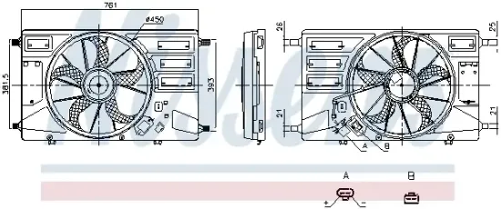 Lüfter, Motorkühlung NISSENS 850100 Bild Lüfter, Motorkühlung NISSENS 850100