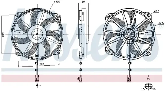 Lüfter, Motorkühlung NISSENS 850109 Bild Lüfter, Motorkühlung NISSENS 850109