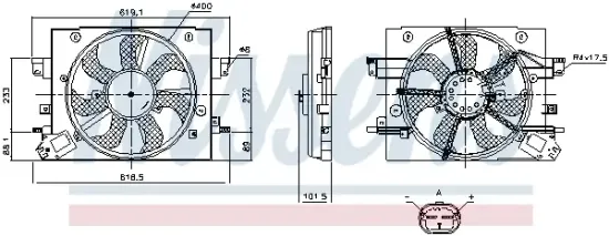 Lüfter, Motorkühlung NISSENS 850110 Bild Lüfter, Motorkühlung NISSENS 850110