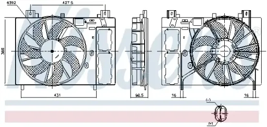 Lüfter, Motorkühlung 12 V NISSENS 850112 Bild Lüfter, Motorkühlung 12 V NISSENS 850112