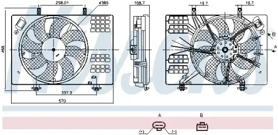 Lüfter, Motorkühlung 12 V NISSENS 850113 Bild Lüfter, Motorkühlung 12 V NISSENS 850113