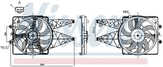 Lüfter, Motorkühlung NISSENS 850114 Bild Lüfter, Motorkühlung NISSENS 850114