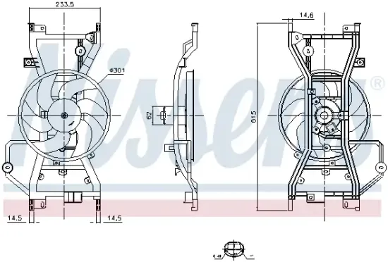 Lüfter, Motorkühlung 12 V NISSENS 850123 Bild Lüfter, Motorkühlung 12 V NISSENS 850123