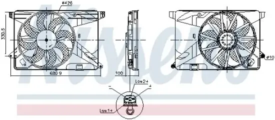 Lüfter, Motorkühlung NISSENS 850124 Bild Lüfter, Motorkühlung NISSENS 850124