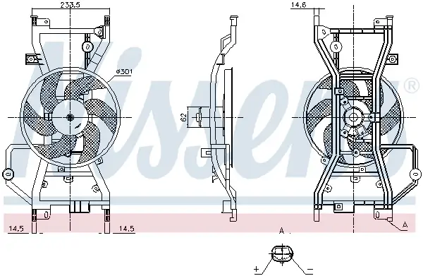 Lüfter, Motorkühlung 12 V NISSENS 850136