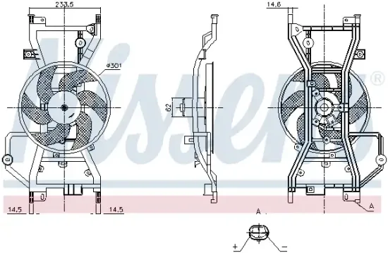 Lüfter, Motorkühlung 12 V NISSENS 850136 Bild Lüfter, Motorkühlung 12 V NISSENS 850136
