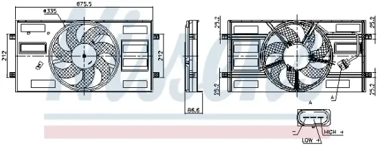 Lüfter, Motorkühlung 12 V NISSENS 850148 Bild Lüfter, Motorkühlung 12 V NISSENS 850148