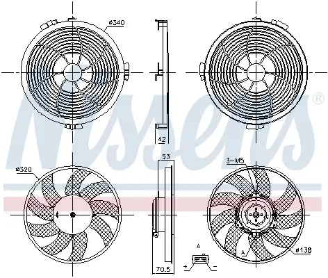 Lüfter, Motorkühlung 12 V NISSENS 850149 Bild Lüfter, Motorkühlung 12 V NISSENS 850149