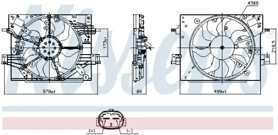 Lüfter, Motorkühlung NISSENS 850174 Bild Lüfter, Motorkühlung NISSENS 850174