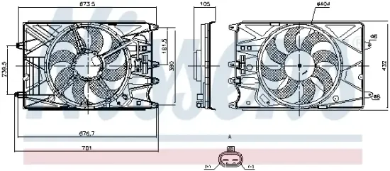 Lüfter, Motorkühlung 12 V NISSENS 850212 Bild Lüfter, Motorkühlung 12 V NISSENS 850212