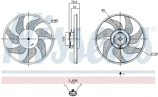 Lüfter, Motorkühlung 12 V NISSENS 850249 Bild Lüfter, Motorkühlung 12 V NISSENS 850249