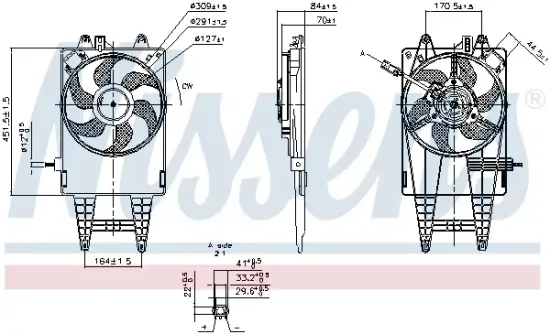 Lüfter, Motorkühlung 12 V NISSENS 850279 Bild Lüfter, Motorkühlung 12 V NISSENS 850279