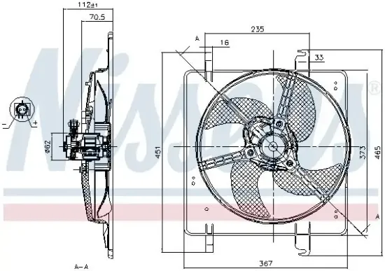 Lüfter, Motorkühlung 12 V NISSENS 85027 Bild Lüfter, Motorkühlung 12 V NISSENS 85027